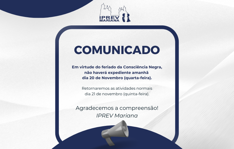 Comunicado – Feriado