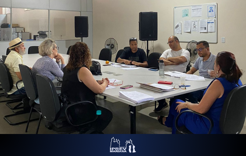 Hoje, (13/11), o Conselho Municipal de Previdência se reuniu no IPREV Mariana em mais uma reunião ordinária do Conselho Municipal de Previdência